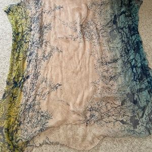 Watercolor silk scarf